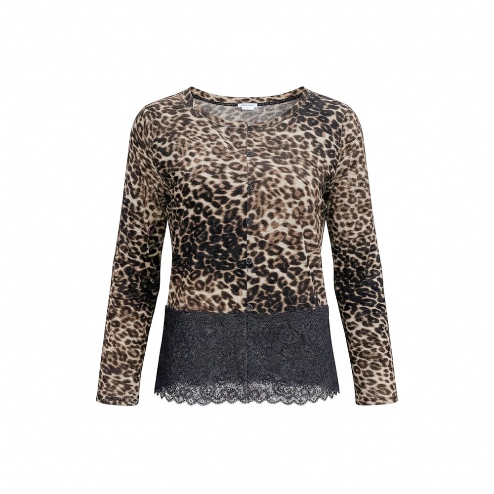 Kimchi Blue Leopard Print Lace Trim Top 
Urban Outfitters
